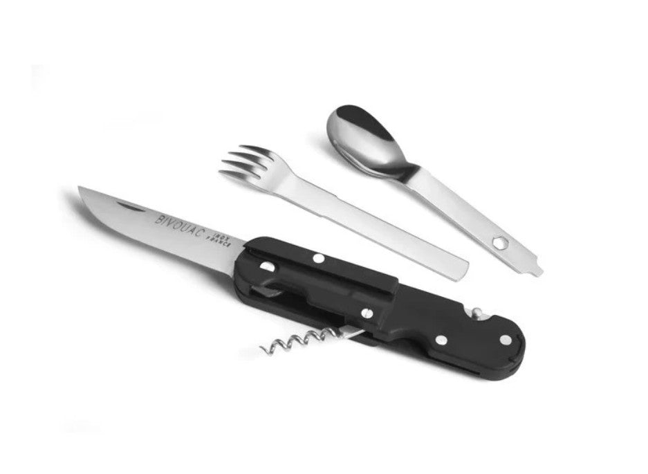 Couteau bivouac inox avec housse TB Outdoor