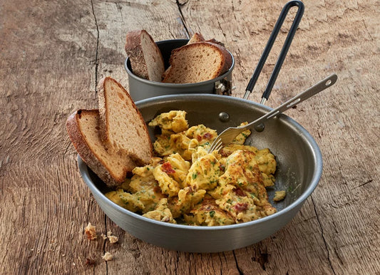 Oeufs brouillés aux oignons